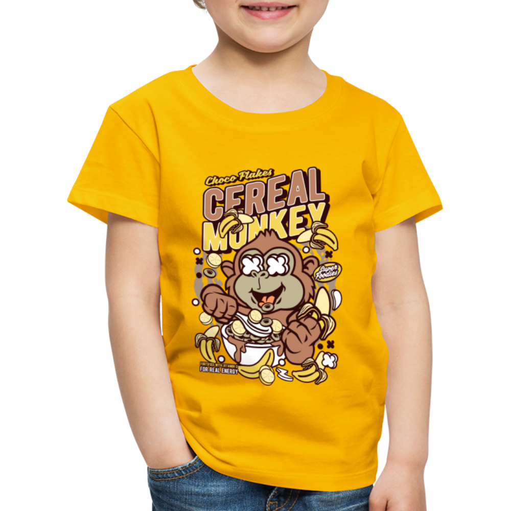 Maglietta Premium per bambini | Spreadshirt | Cereal Monkey - giallo sole