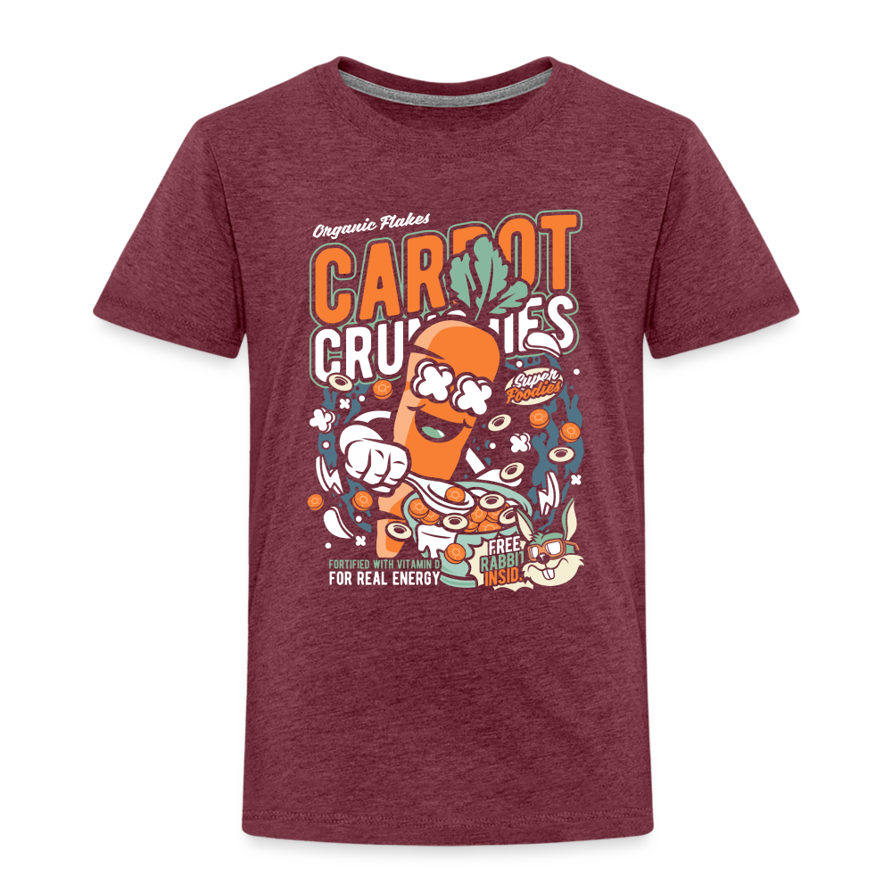 Maglietta Premium per bambini | Spreadshirt | Carrot Crunchies - rosso bordeaux melange