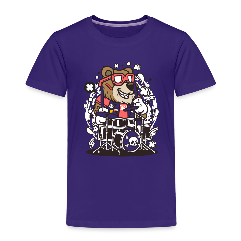 Maglietta Premium per bambini | Spreadshirt | Bear Drummer - viola