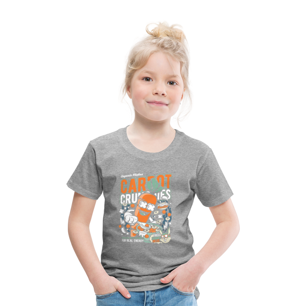 Maglietta Premium per bambini | Spreadshirt | Carrot Crunchies - grigio melange