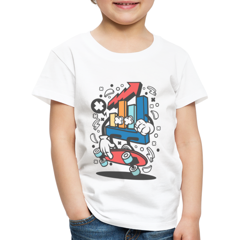 Maglietta Premium per bambini | Spreadshirt | Chart Skater - bianco