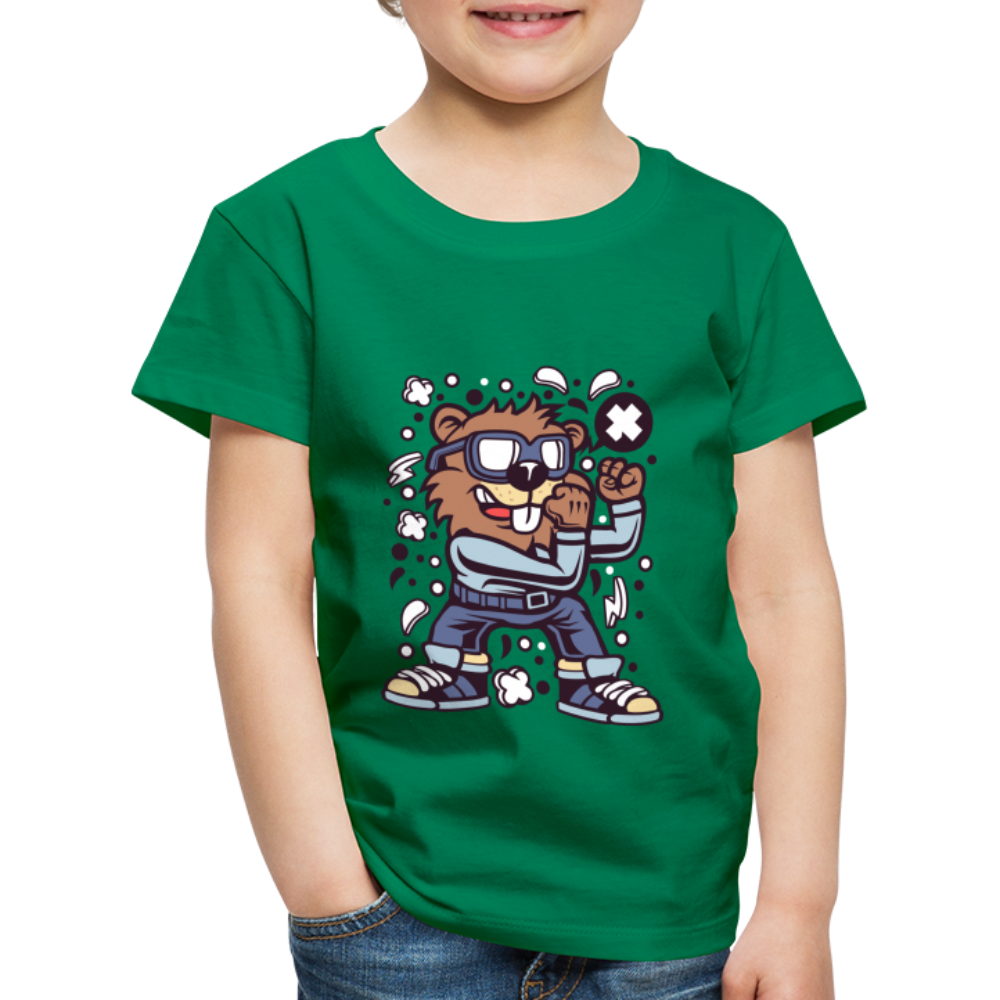 Maglietta Premium per bambini | Spreadshirt | Beaver Fighter - verde kelly