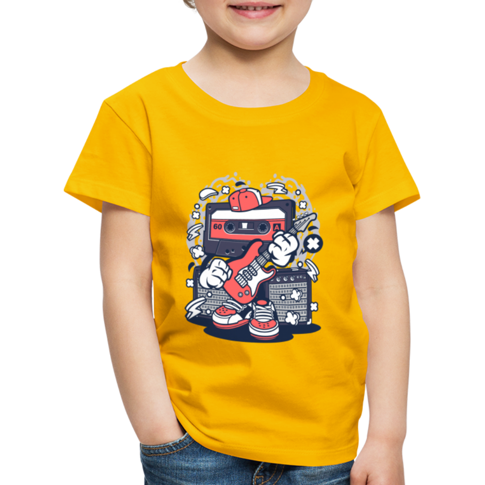 Maglietta Premium per bambini | Spreadshirt | Cassette Rockstar - giallo sole