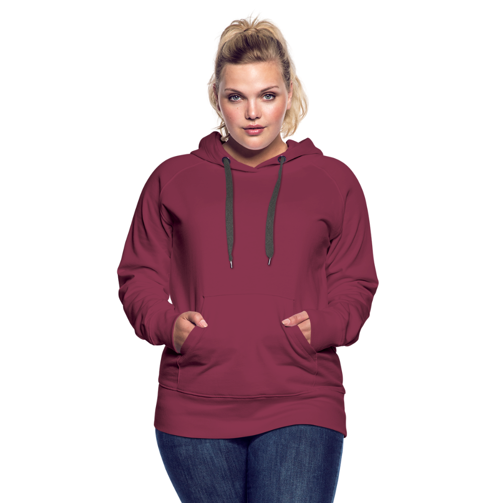 Felpa con cappuccio premium da donna | Personalizzabile - rosso bordeaux