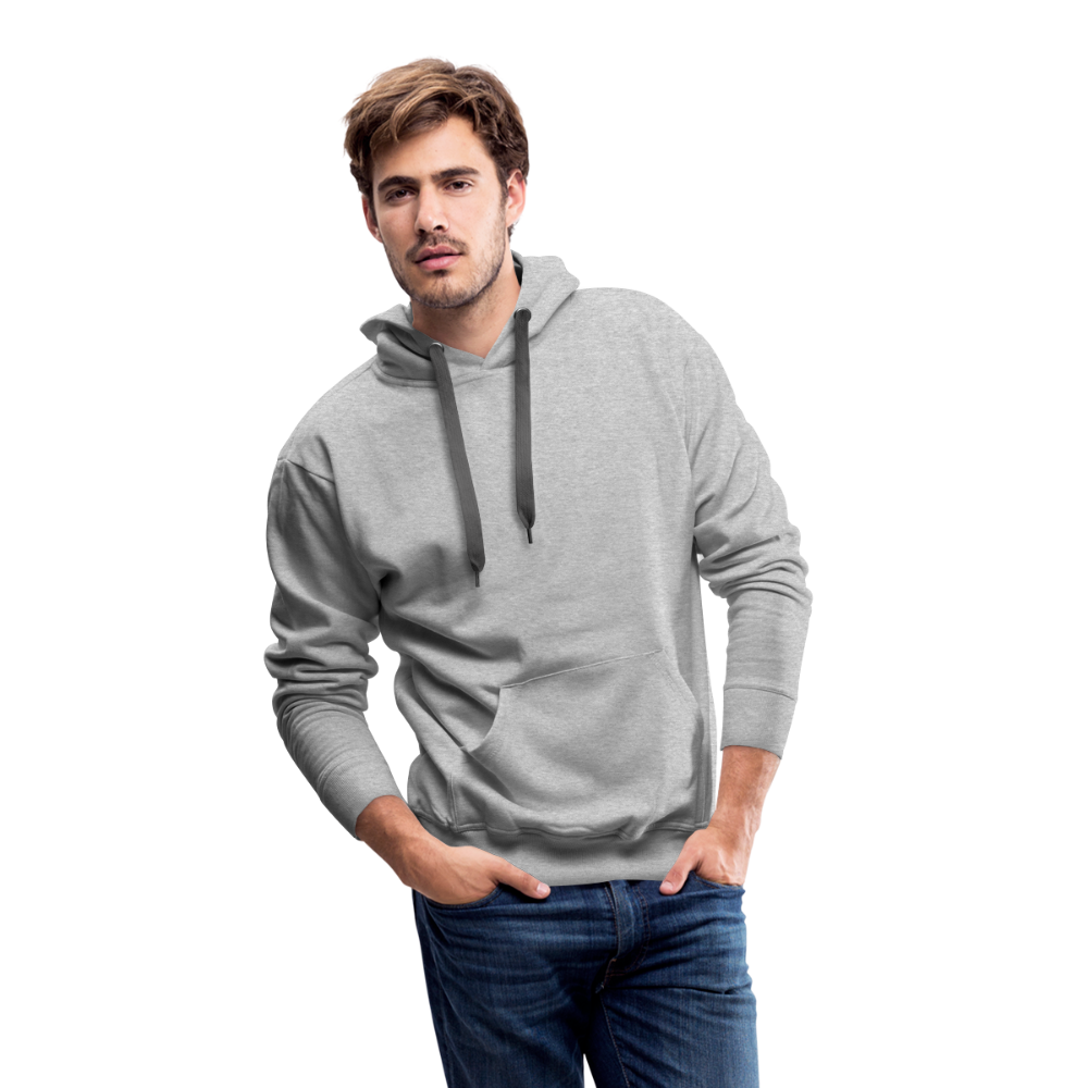 Felpa con cappuccio premium da uomo | Personalizzabile - grigio melange