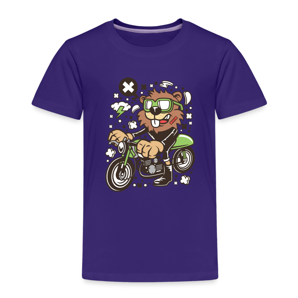 Maglietta Premium per bambini | Spreadshirt | Beaver Motorcycle - viola