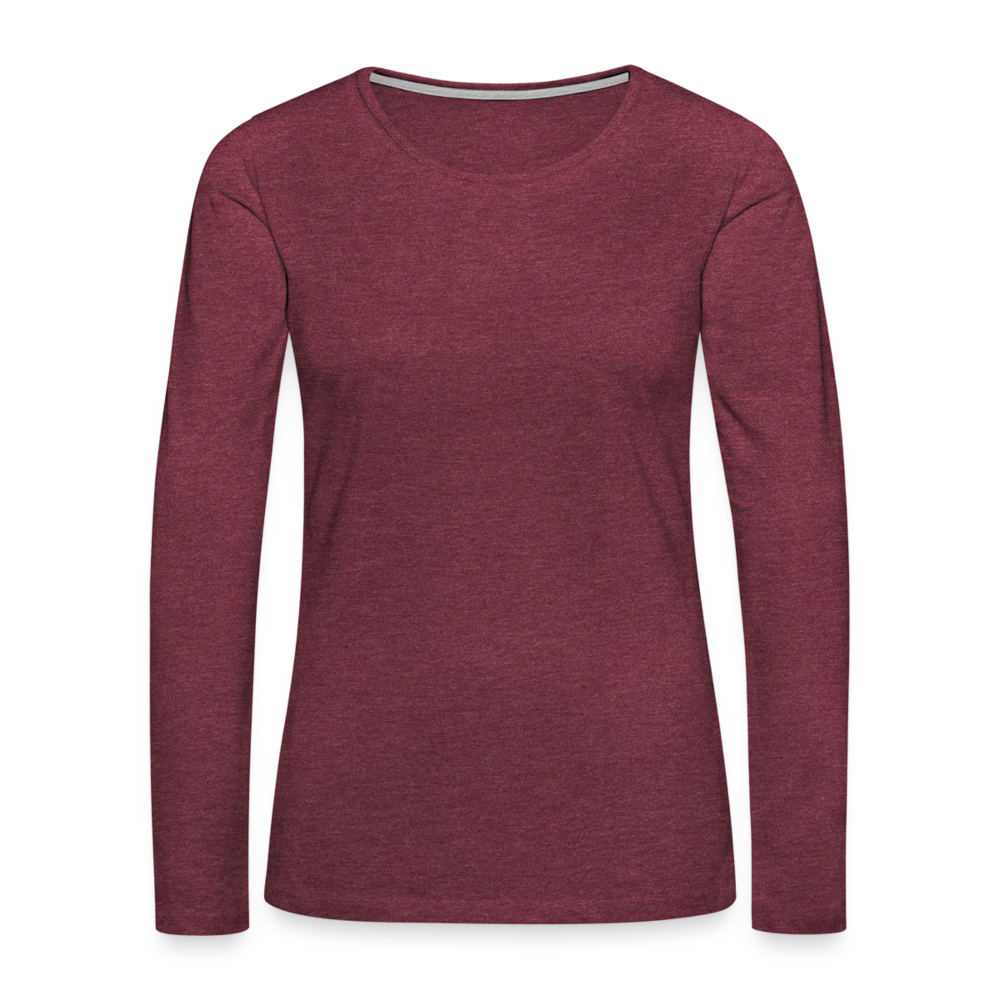 Maglietta Premium a manica lunga da donna | Spreadshirt - rosso bordeaux melange