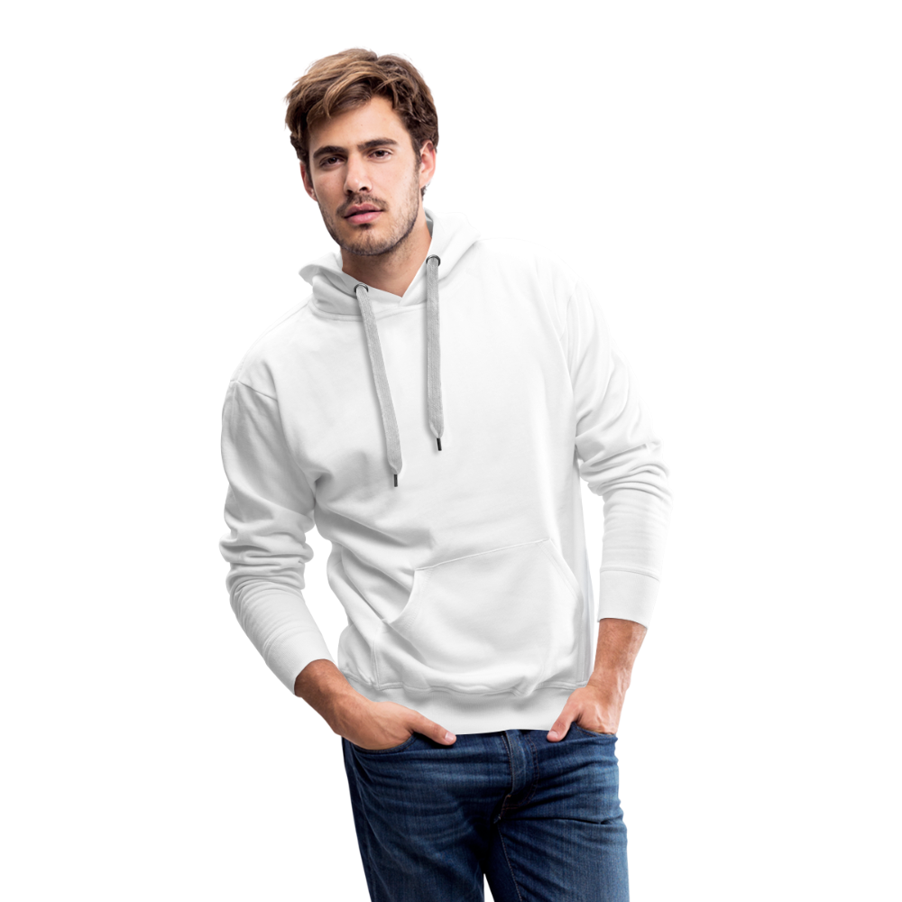 Felpa con cappuccio premium da uomo | Personalizzabile - bianco