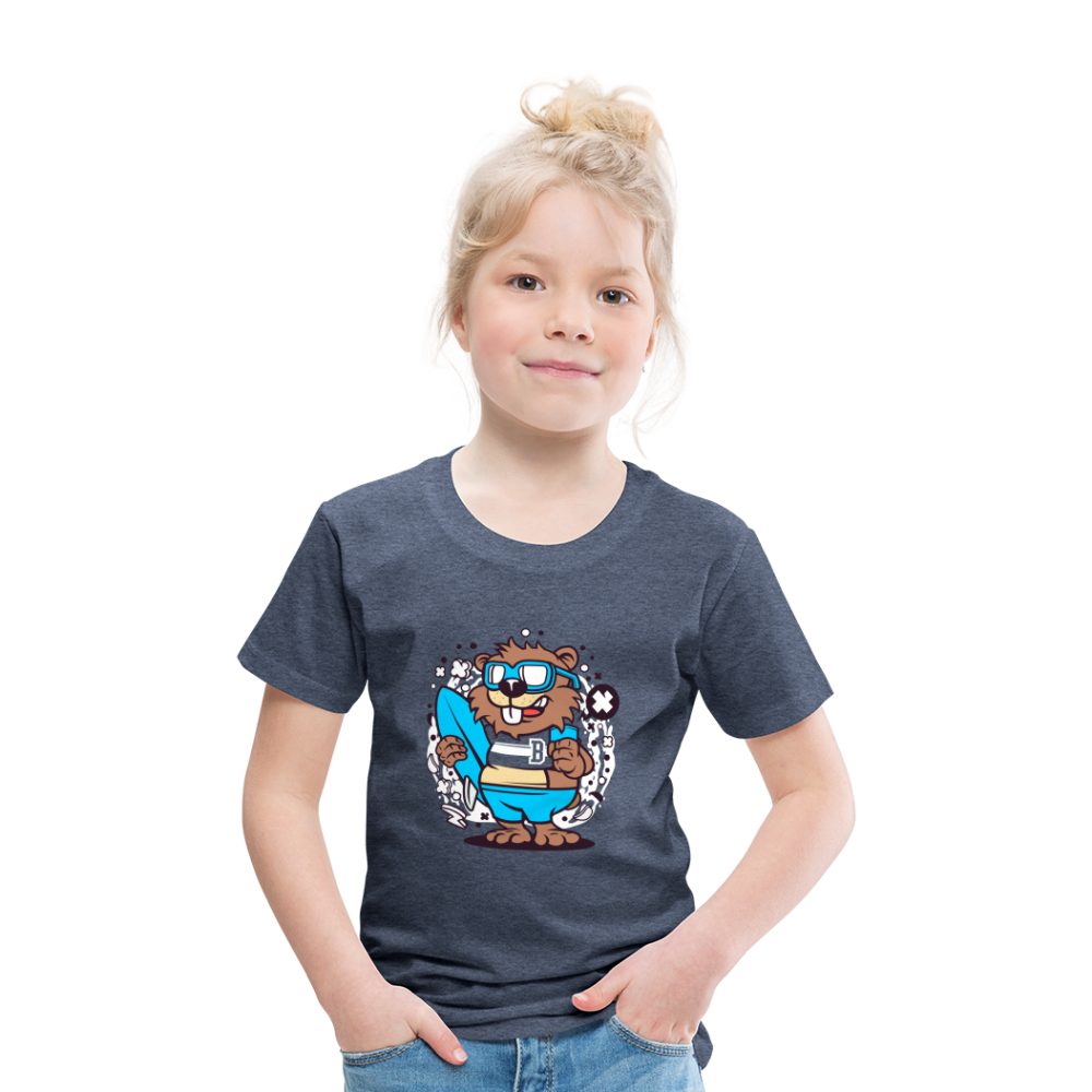 Maglietta Premium per bambini | Spreadshirt | Beaver Surfing - bluastro