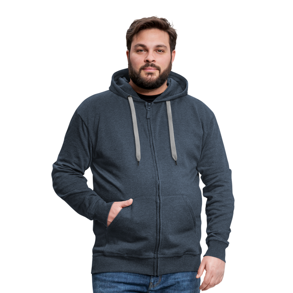 Giacca Felpata con zip Premium da uomo | Spreadshirt - color jeans