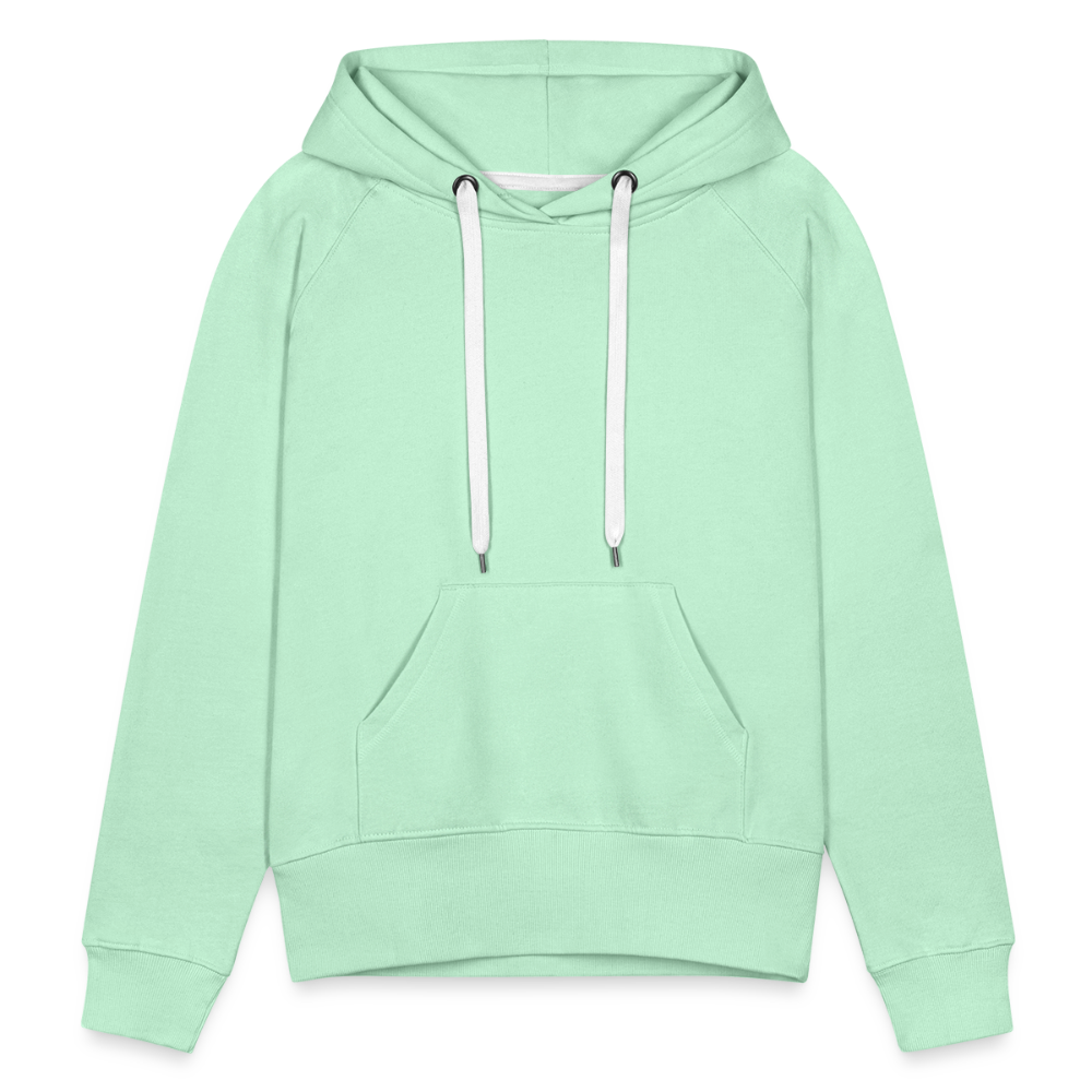 Felpa con cappuccio premium da donna | Personalizzabile - verde menta chiaro