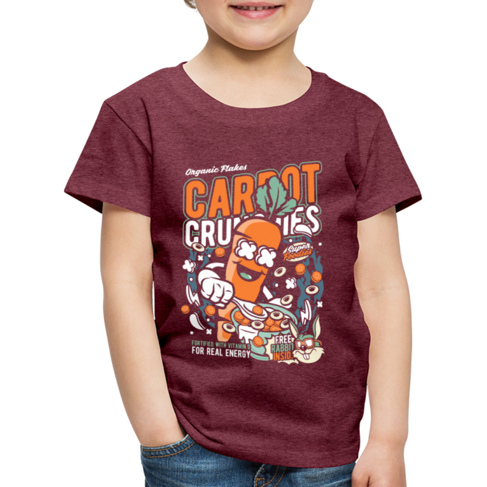 Maglietta Premium per bambini | Spreadshirt | Carrot Crunchies - rosso bordeaux melange