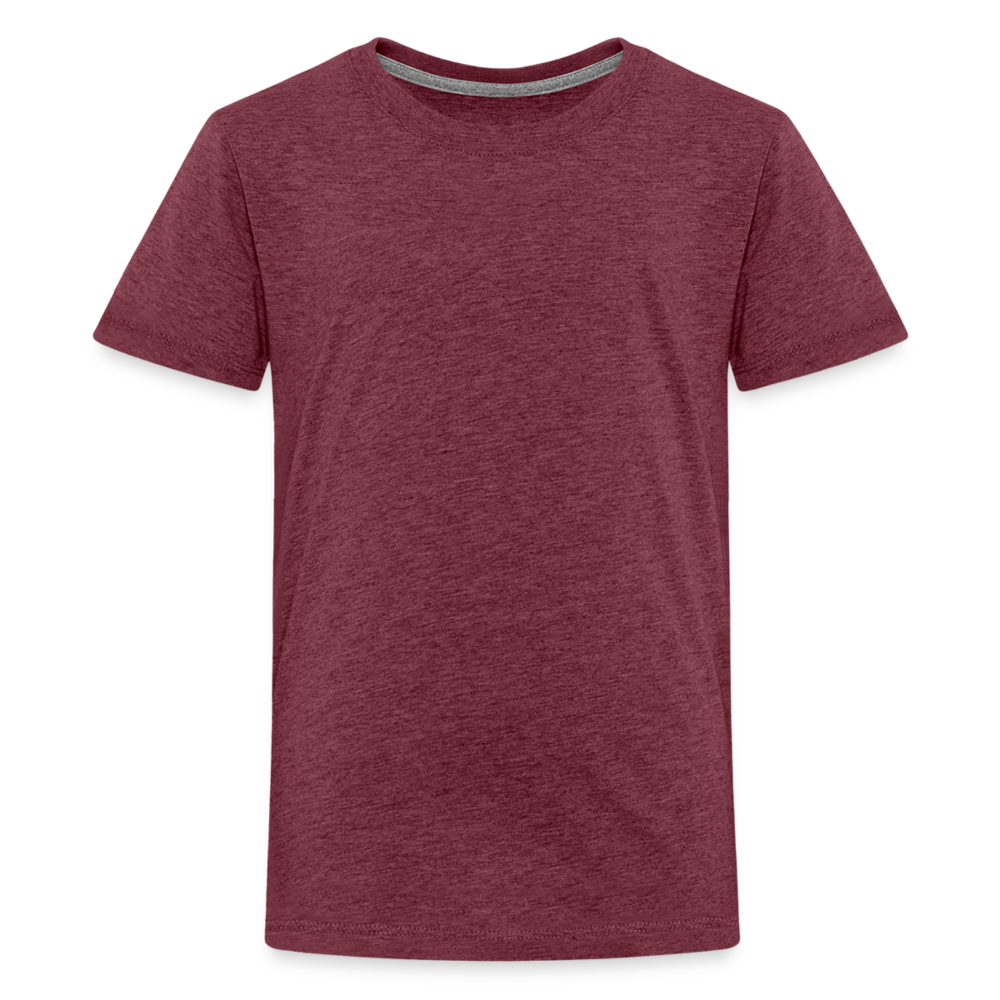 Maglietta Premium per ragazzi | Spreadshirt - rosso bordeaux melange