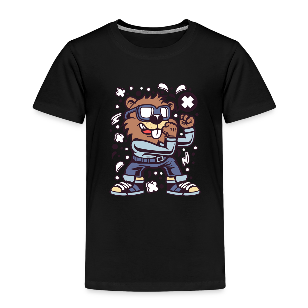 Maglietta Premium per bambini | Spreadshirt | Beaver Fighter - nero