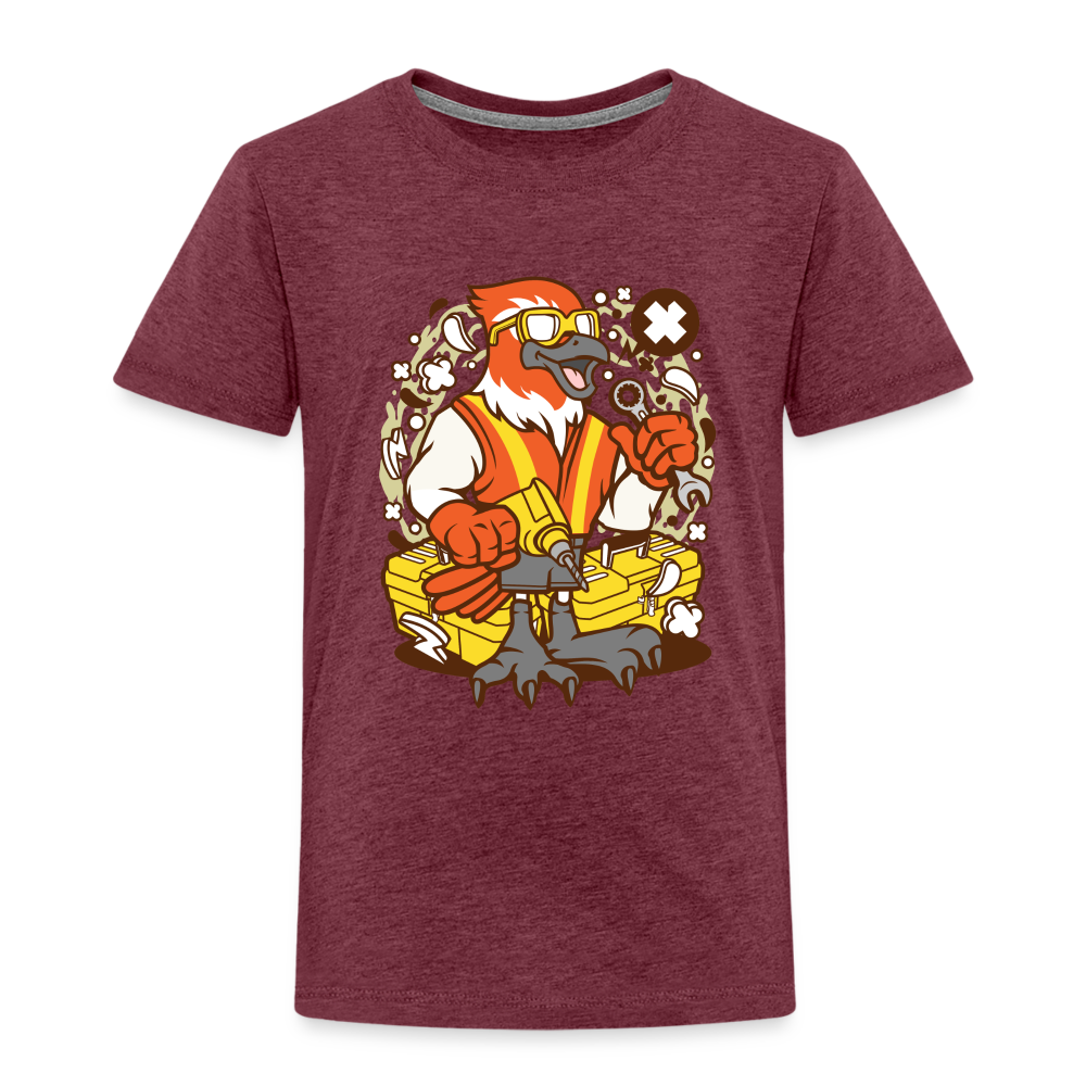 Maglietta Premium per bambini | Spreadshirt | Bird Mechanic - rosso bordeaux melange