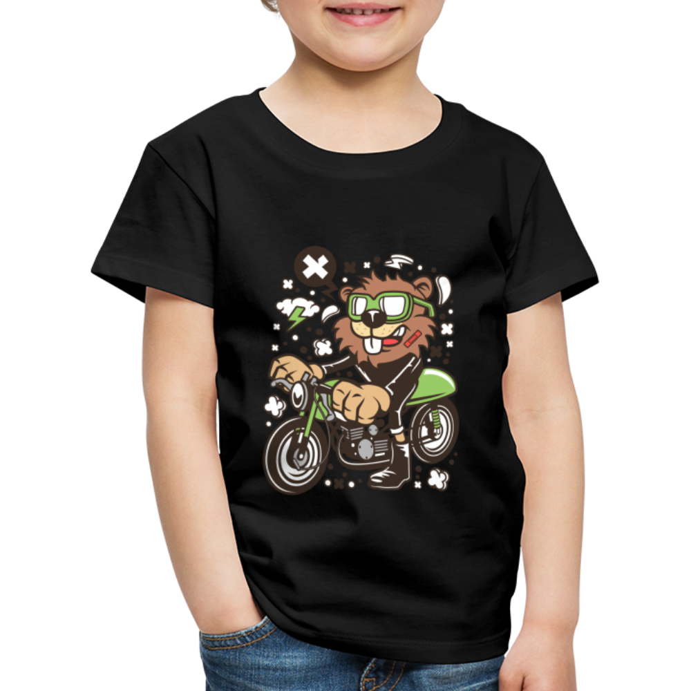 Maglietta Premium per bambini | Spreadshirt | Beaver Motorcycle - nero