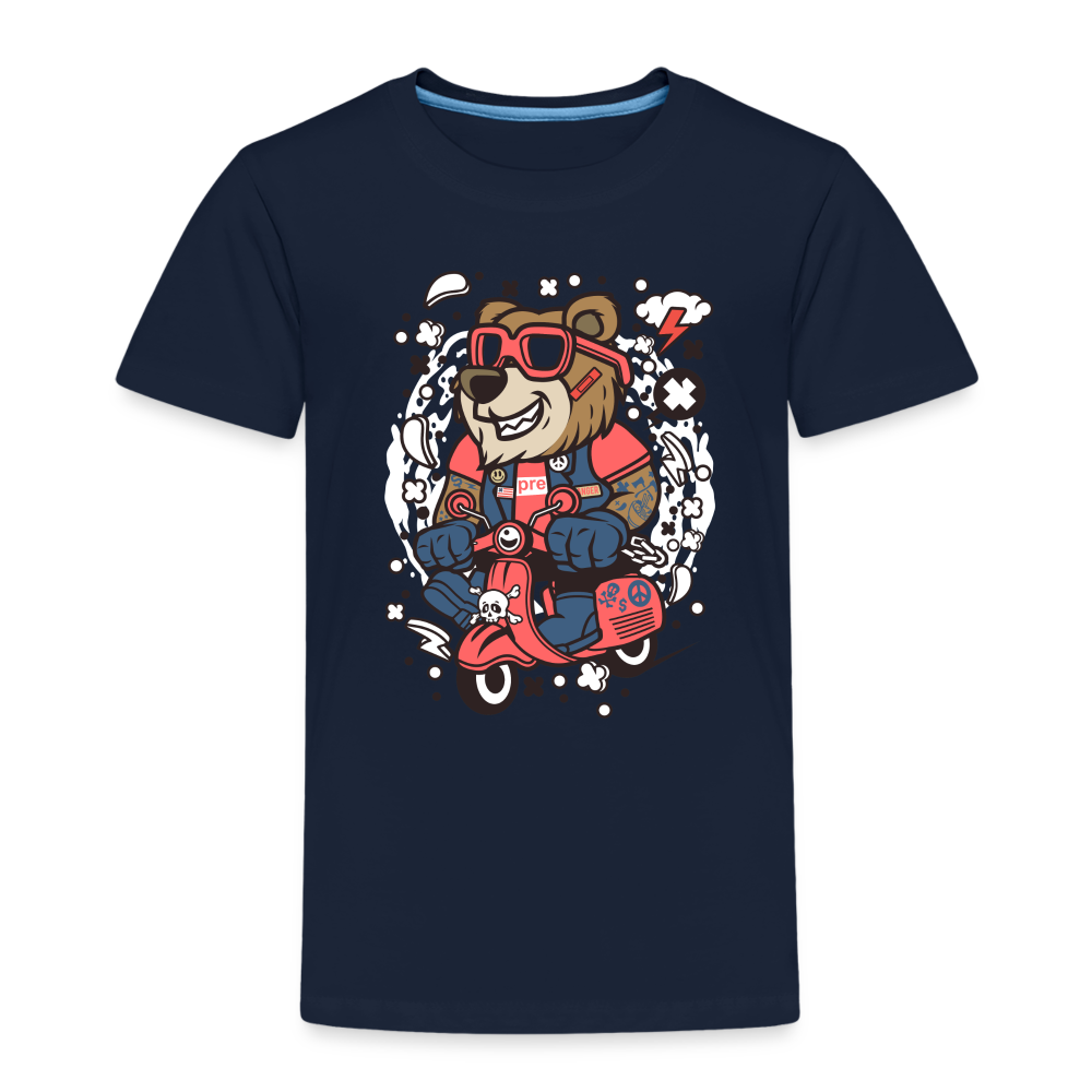 Maglietta Premium per bambini | Spreadshirt | Bear Scooterist - navy