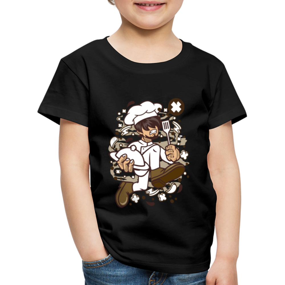 Maglietta Premium per bambini | Spreadshirt | Chef Running - nero