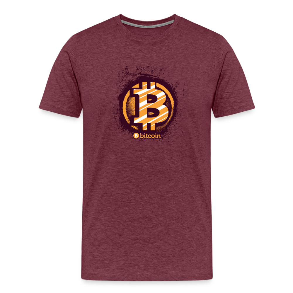 Maglietta Premium da uomo | Spreadshirt | BTC #1 - rosso bordeaux melange