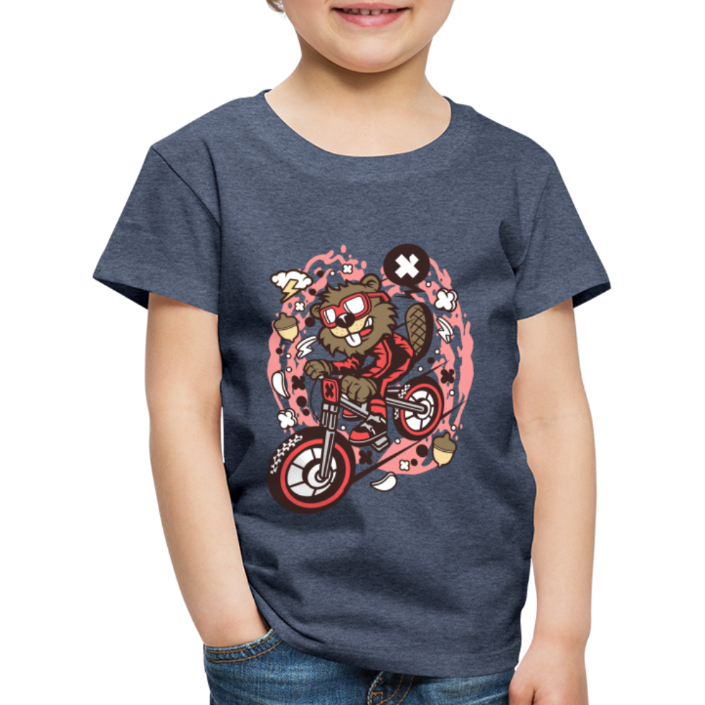 Maglietta Premium per bambini | Spreadshirt | Beaver Downhill - bluastro