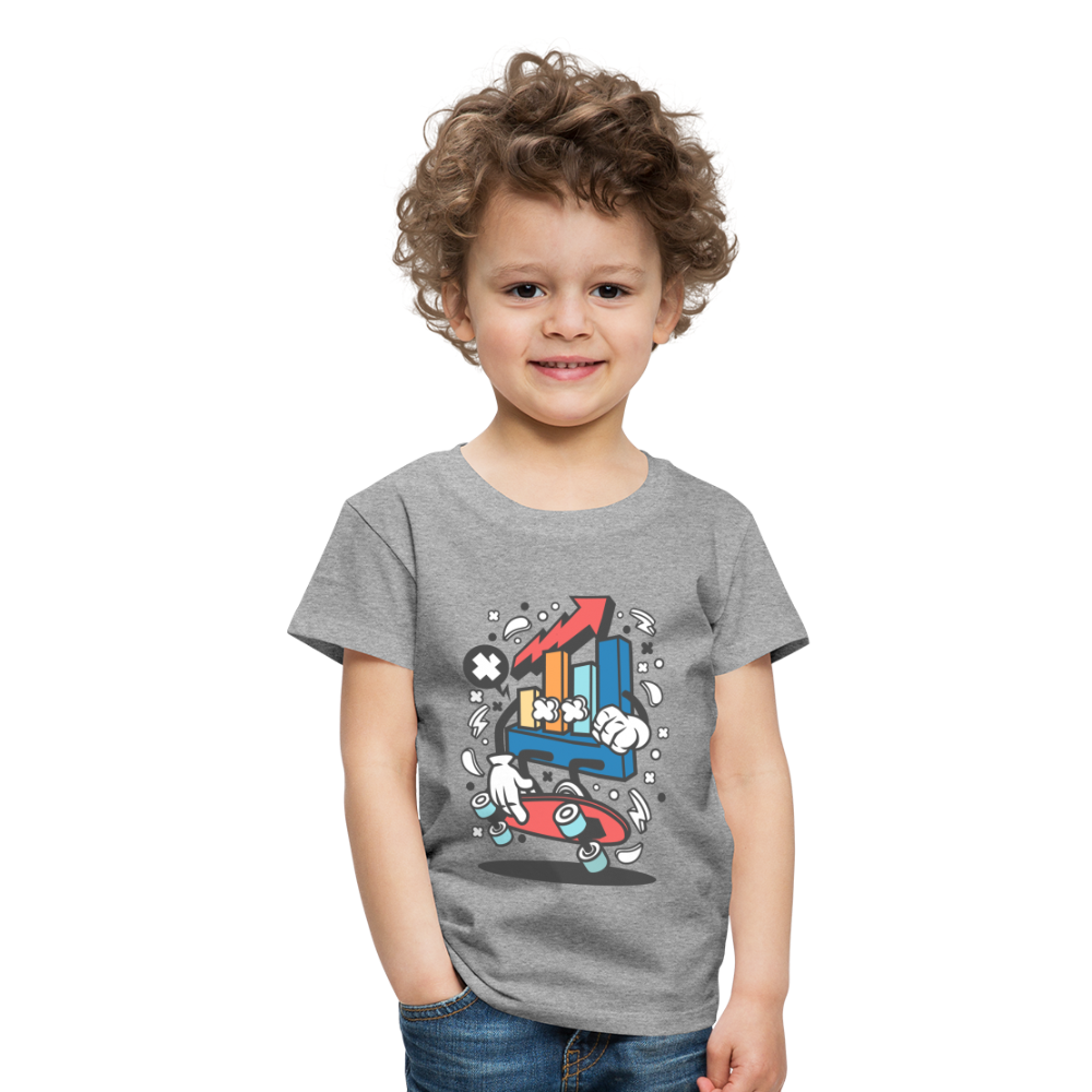 Maglietta Premium per bambini | Spreadshirt | Chart Skater - grigio melange