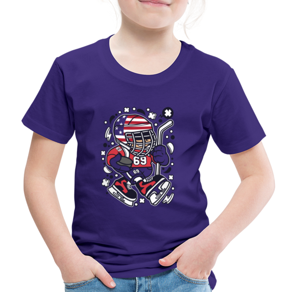 Maglietta Premium per bambini | Spreadshirt | American Hockey Kid - viola