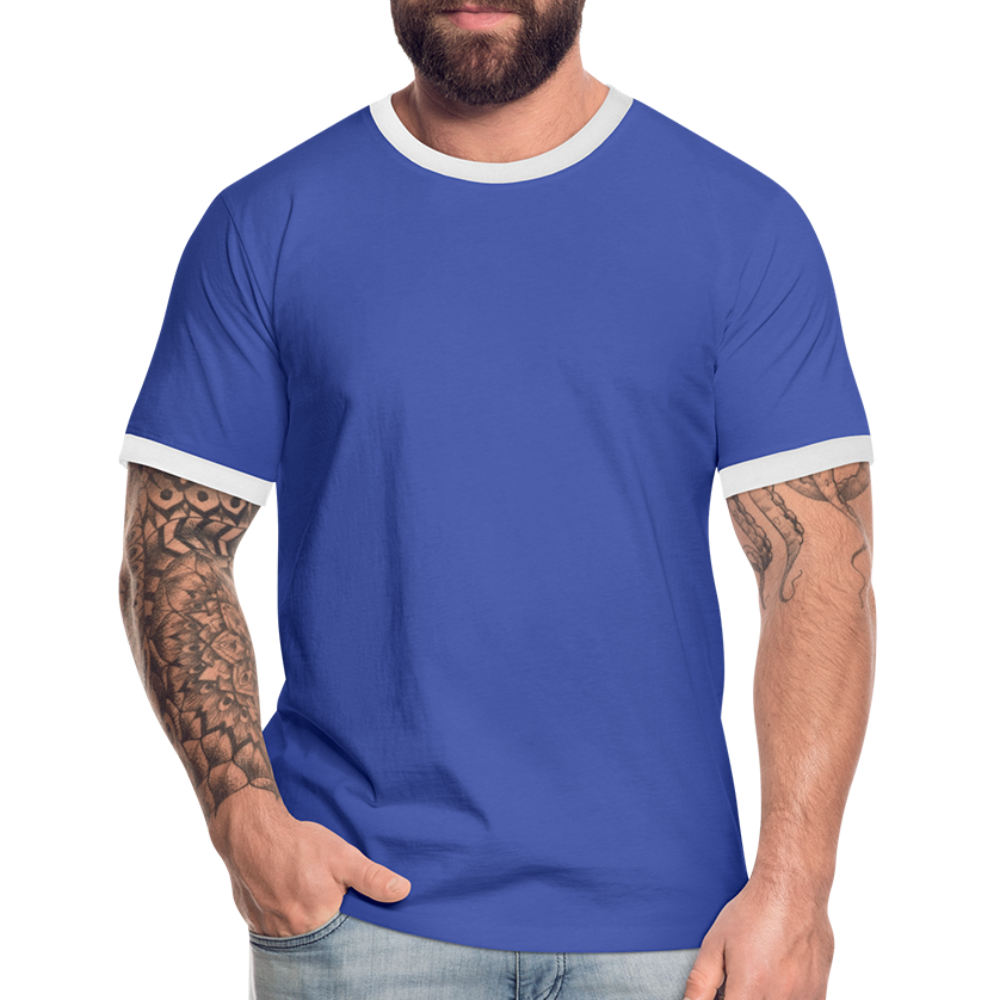 Maglietta Contrast da uomo | Spreadshirt - blu/bianco