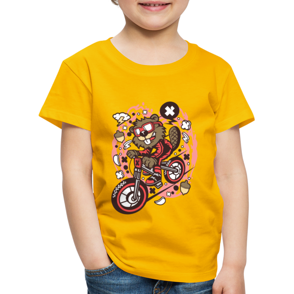 Maglietta Premium per bambini | Spreadshirt | Beaver Downhill - giallo sole