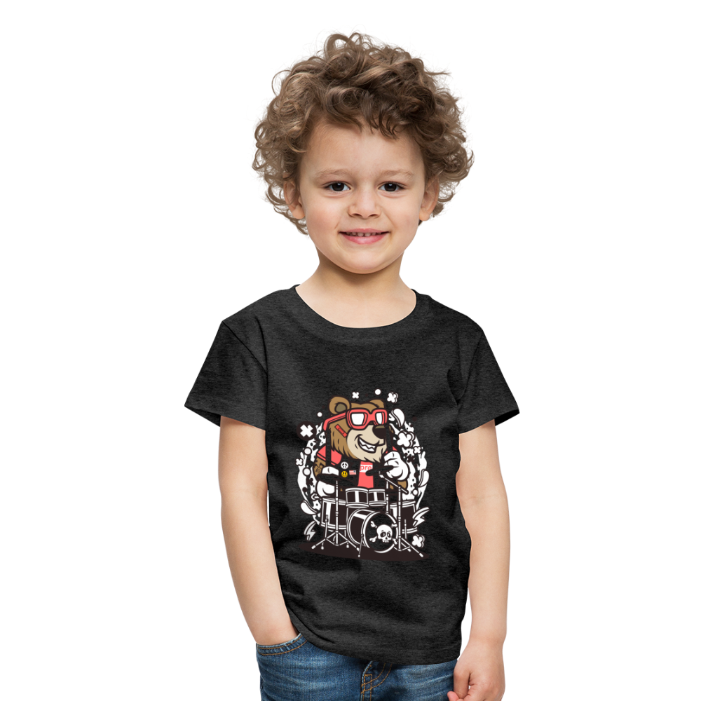 Maglietta Premium per bambini | Spreadshirt | Bear Drummer - antracite