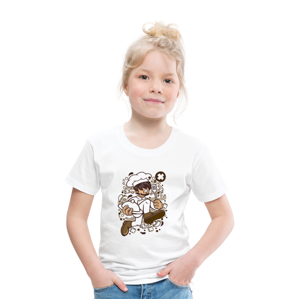 Maglietta Premium per bambini | Spreadshirt | Chef Running - bianco