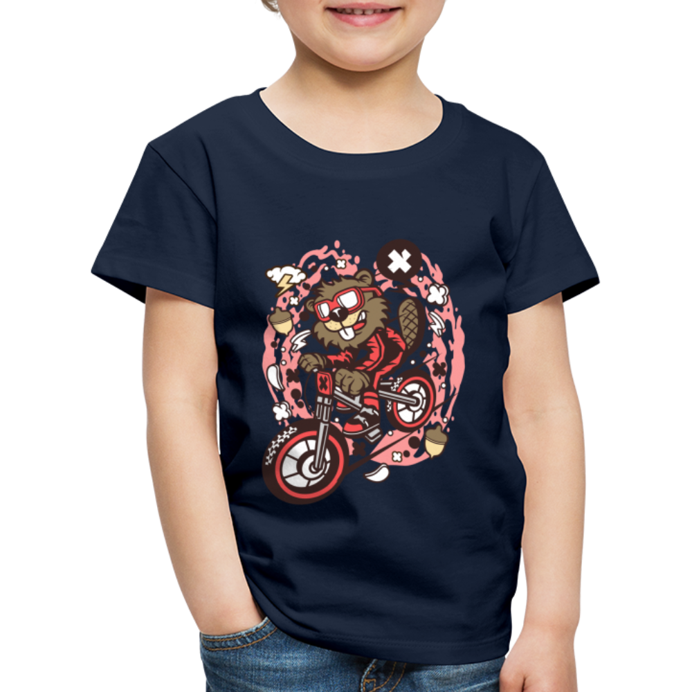 Maglietta Premium per bambini | Spreadshirt | Beaver Downhill - navy