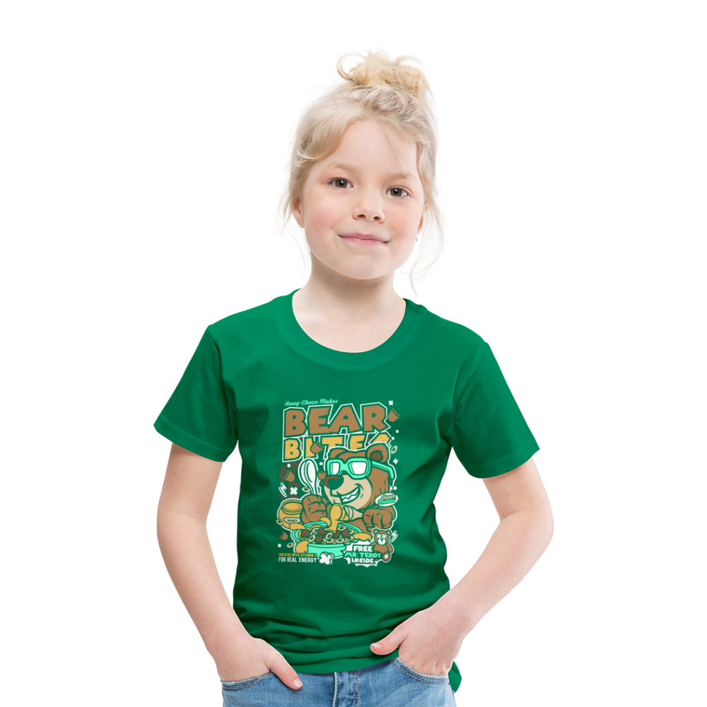 Maglietta Premium per bambini | Spreadshirt | Bear Bites - verde kelly