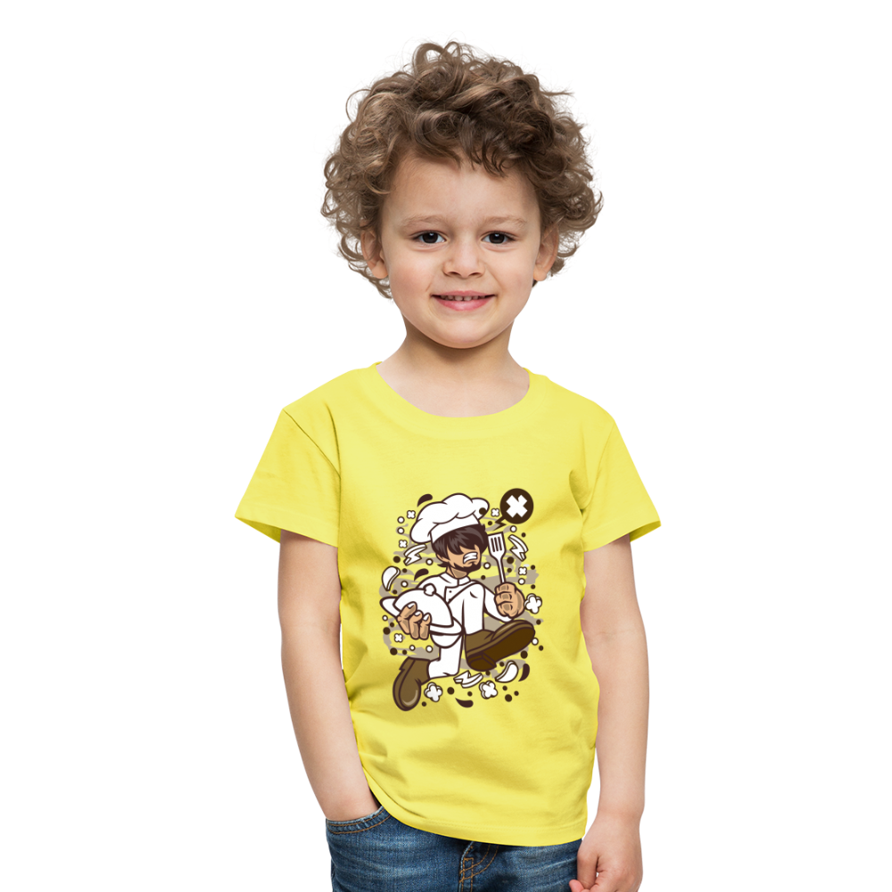 Maglietta Premium per bambini | Spreadshirt | Chef Running - giallo