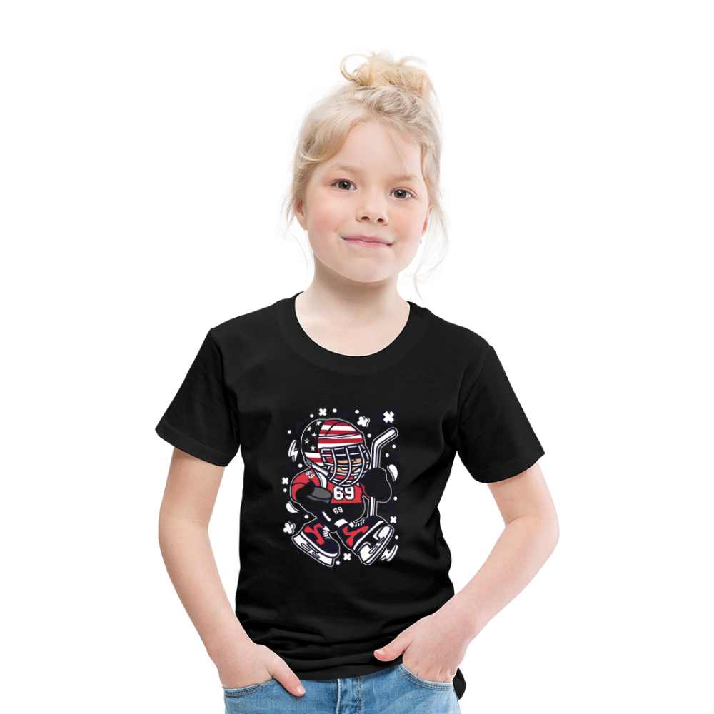 Maglietta Premium per bambini | Spreadshirt | American Hockey Kid - nero