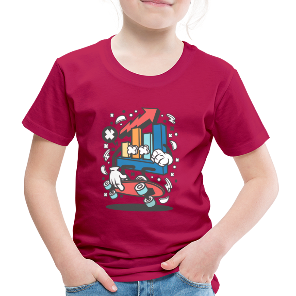 Maglietta Premium per bambini | Spreadshirt | Chart Skater - Borgogna