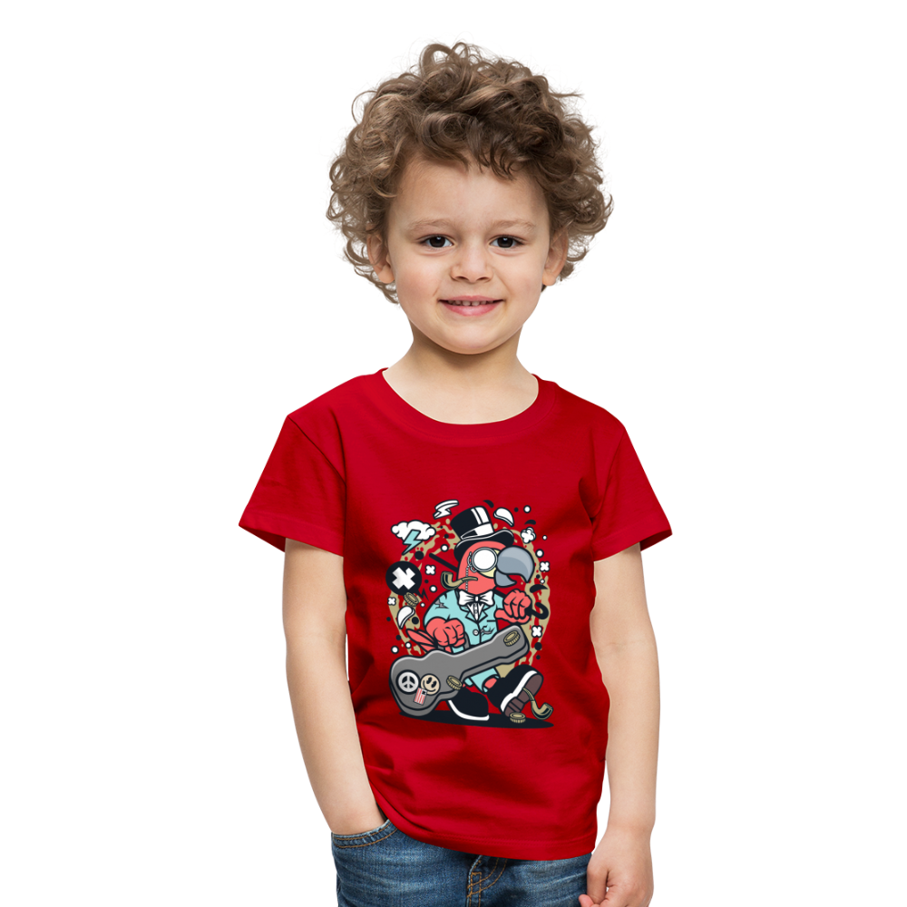 Maglietta Premium per bambini | Spreadshirt | Bird Guitarist - rosso