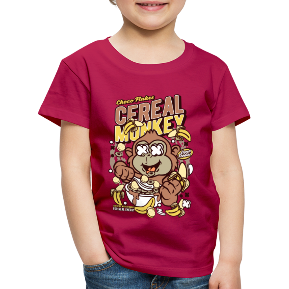 Maglietta Premium per bambini | Spreadshirt | Cereal Monkey - Borgogna