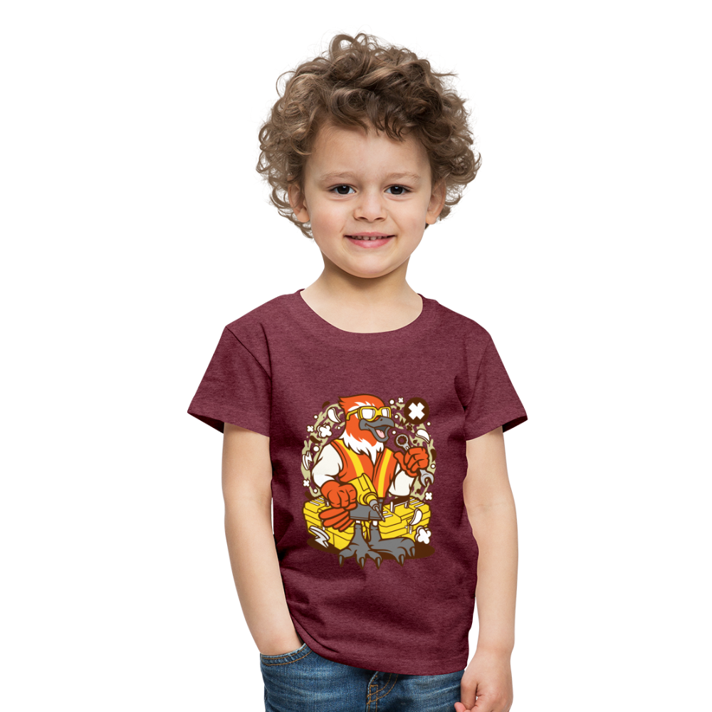 Maglietta Premium per bambini | Spreadshirt | Bird Mechanic - rosso bordeaux melange