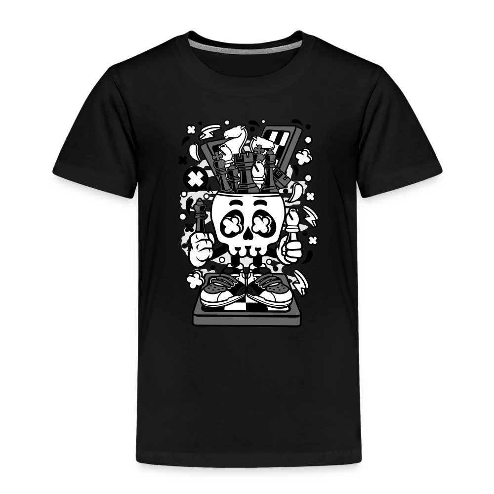 Maglietta Premium per bambini | Spreadshirt | Chess Skull - nero