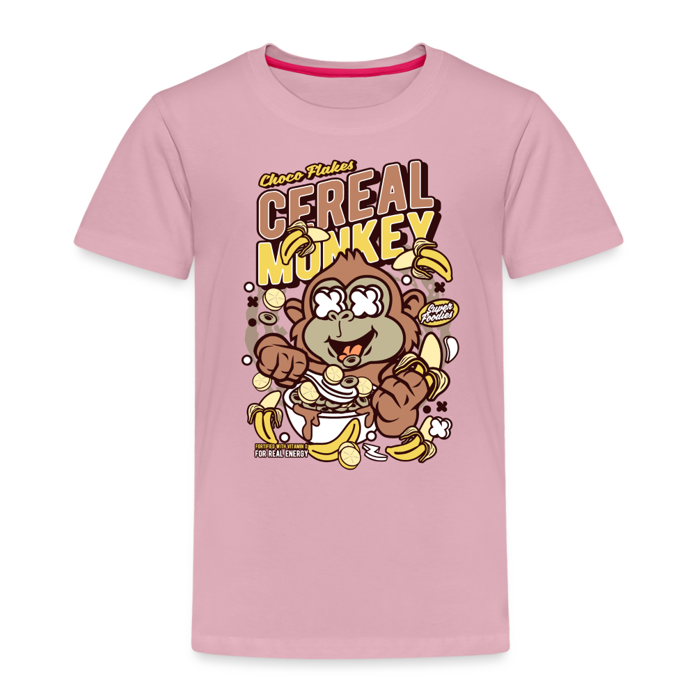 Maglietta Premium per bambini | Spreadshirt | Cereal Monkey - rosa chiaro