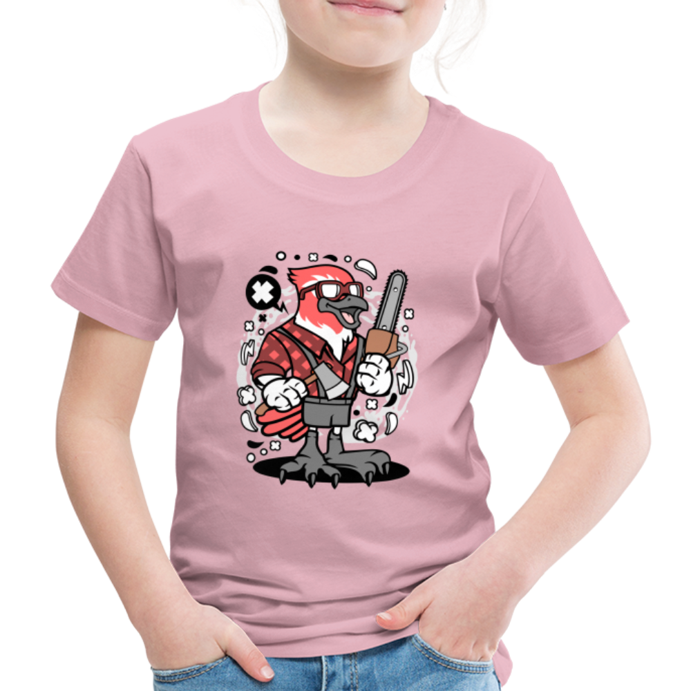 Maglietta Premium per bambini | Spreadshirt | Bird Lumberjack - rosa chiaro