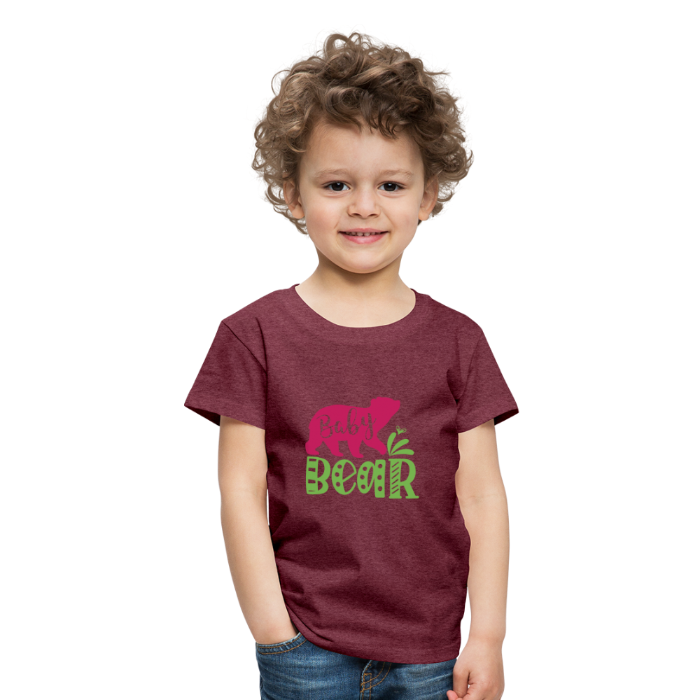 Maglietta Premium per bambini | Spreadshirt | Baby Bear - rosso bordeaux melange