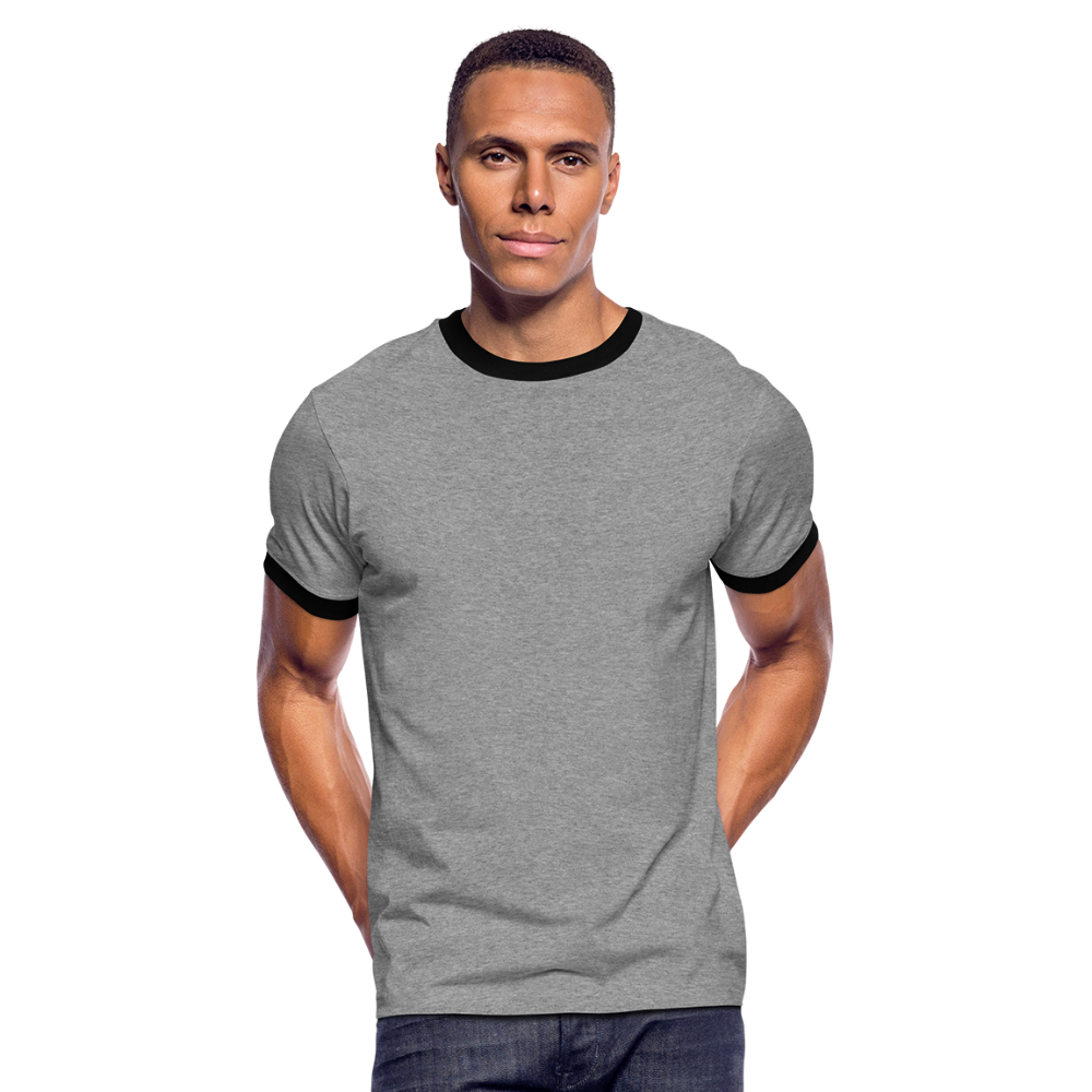 Maglietta Contrast da uomo | Spreadshirt - grigio melange/nero