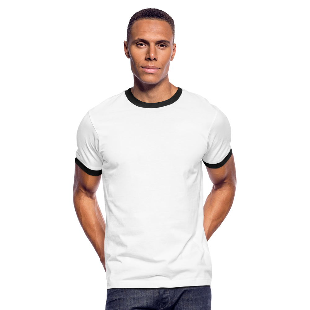 Maglietta Contrast da uomo | Spreadshirt - bianco/nero