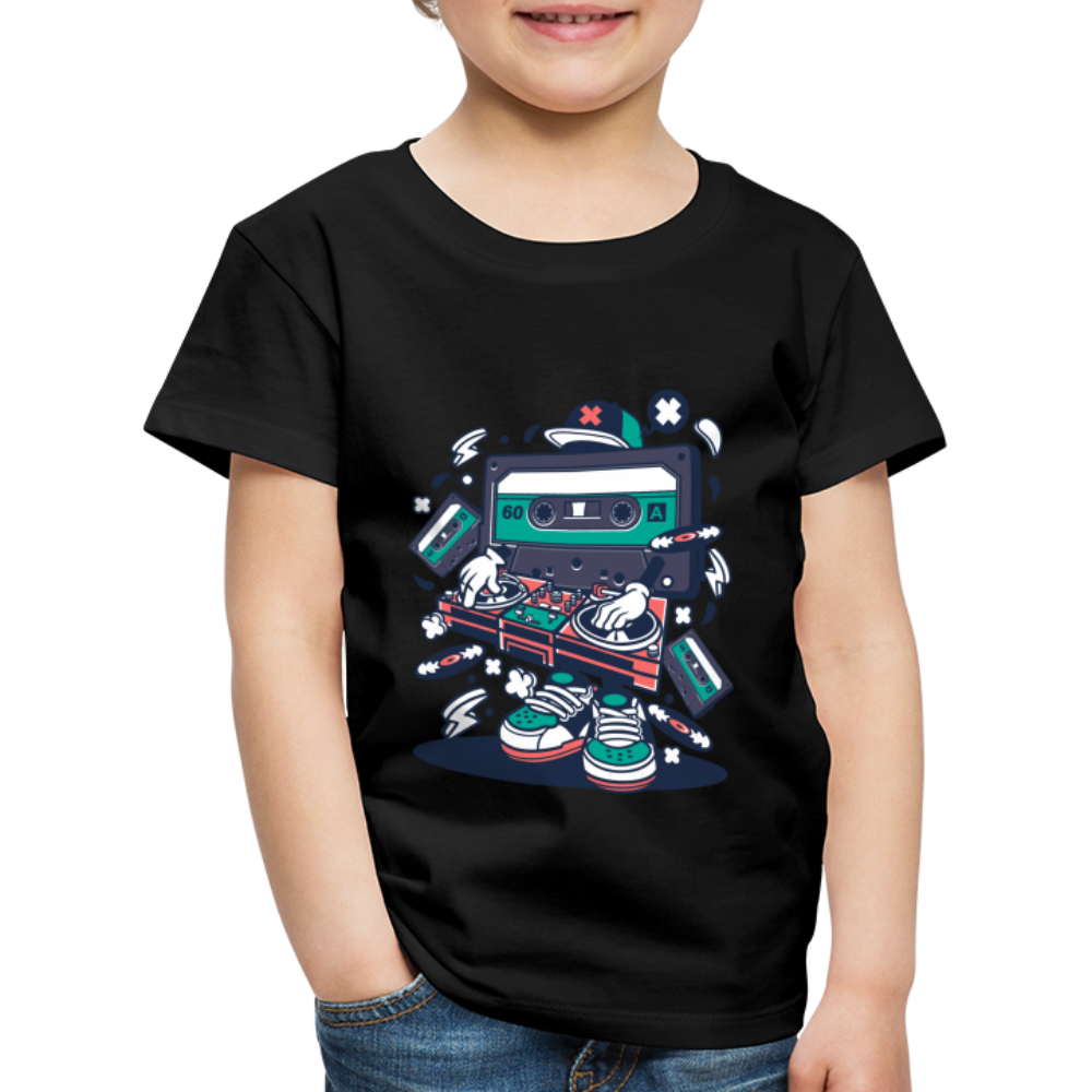 Maglietta Premium per bambini | Spreadshirt | Cassette Disk Jockey - nero