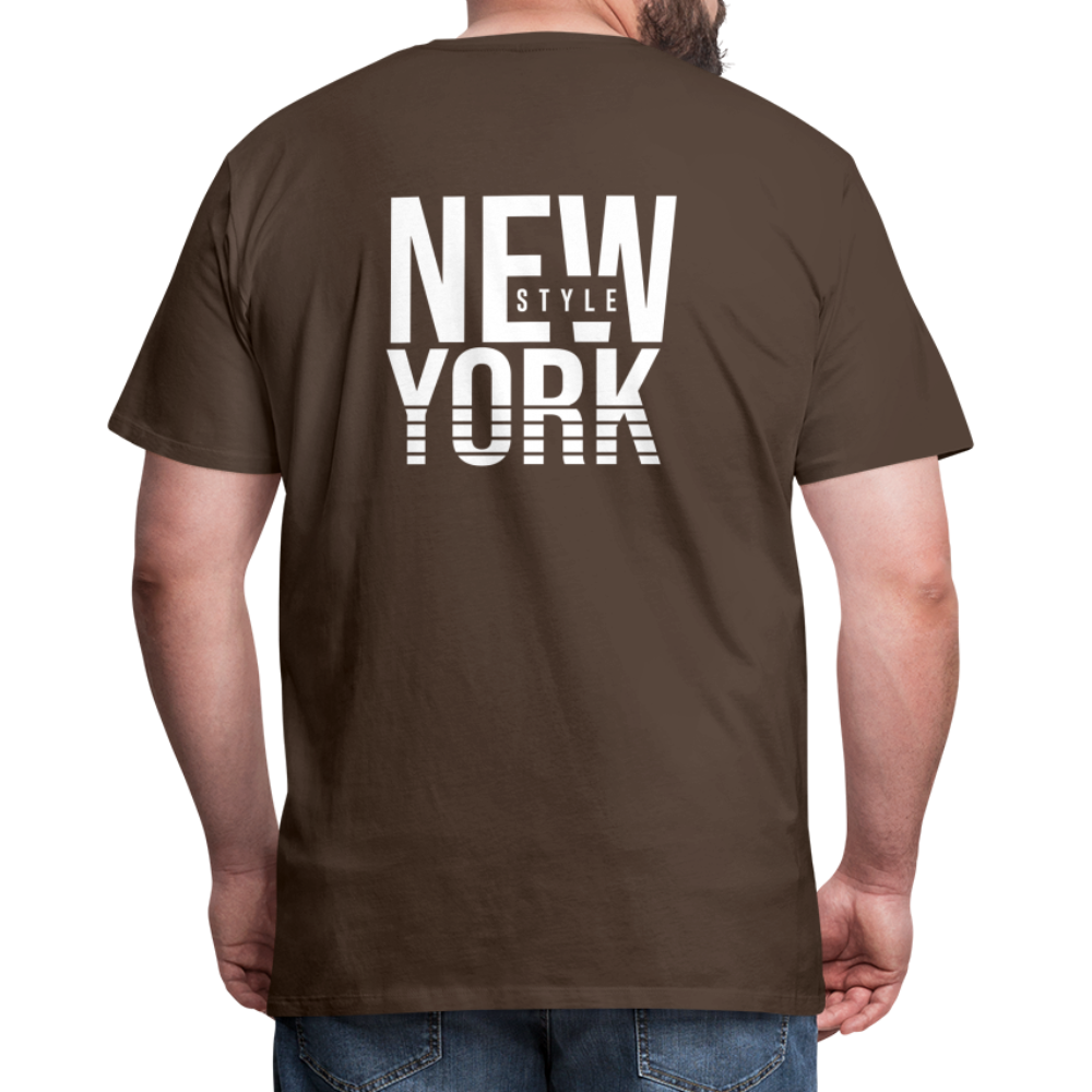 Maglietta Premium da uomo | Spreadshirt | New York Style - marrone nobile