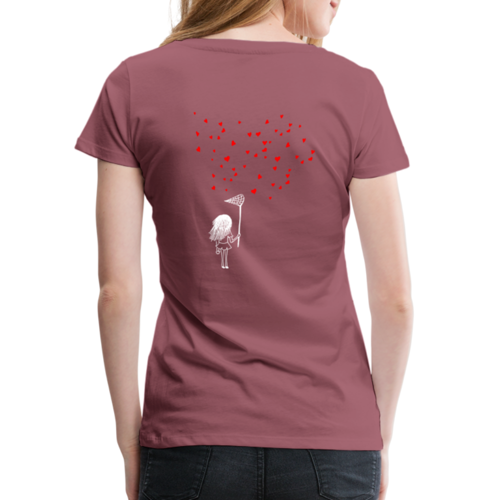 Maglietta Premium da donna | Spreadshirt | Collect Hearts - malva