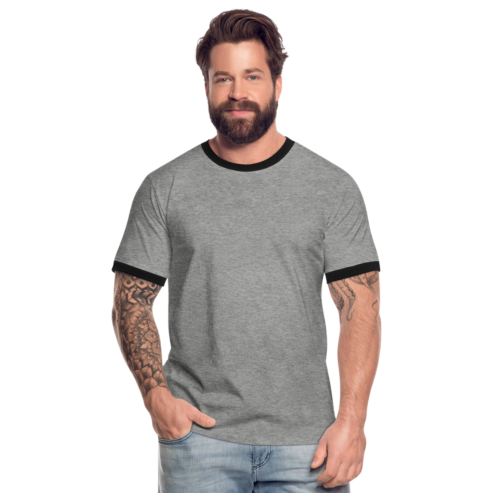 Maglietta Contrast da uomo | Spreadshirt - grigio melange/nero