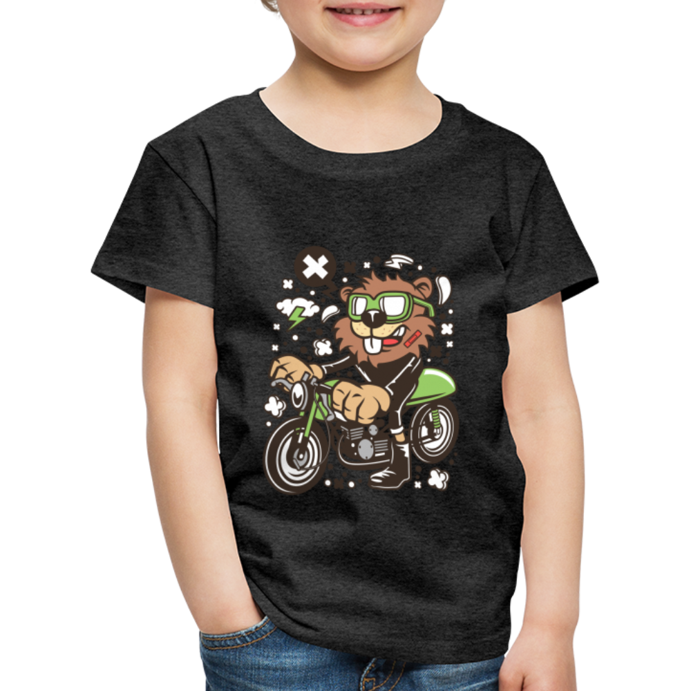 Maglietta Premium per bambini | Spreadshirt | Beaver Motorcycle - antracite