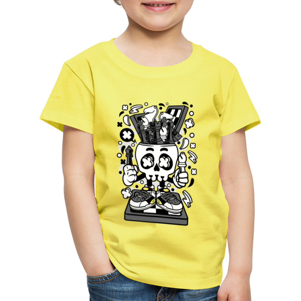 Maglietta Premium per bambini | Spreadshirt | Chess Skull - giallo